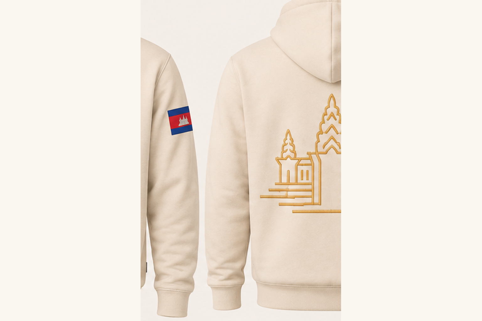 Hoodie back for the Cambodia Up Close collection.