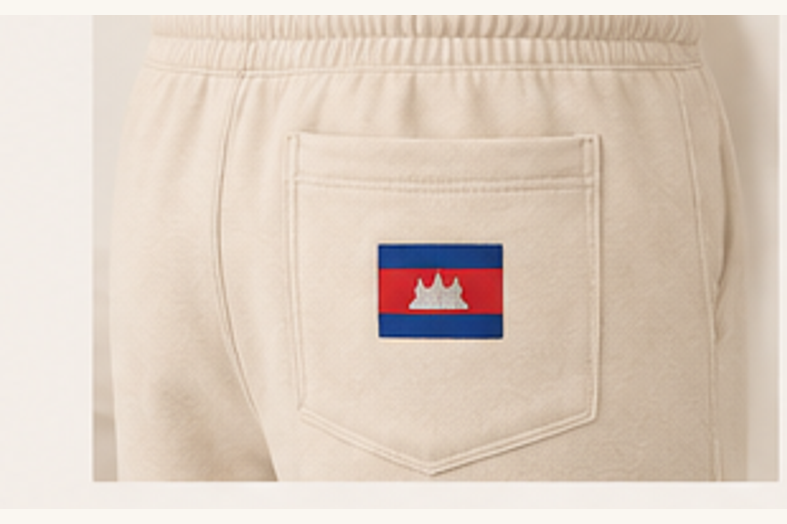 Back pocket detail for the Cambodia Up Close collection.